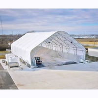 Tente d'atelier moderne à structure en acier avec couverture en PVC - Durable pour une utilisation temporaire/permanente, abri de stationnement pour voitures et applications industrielles