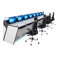 Poste de travail du centre de commande personnalisable, console moderne, bureau des employés
