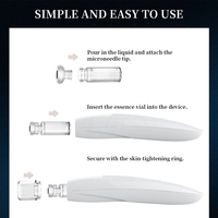 Dispositivo de belleza de plástico para el hogar: Lápiz de microagujas sin agujas con luz de agua para hidratación, rejuvenecimiento de la piel, infusión de suero y cuidado del acné.