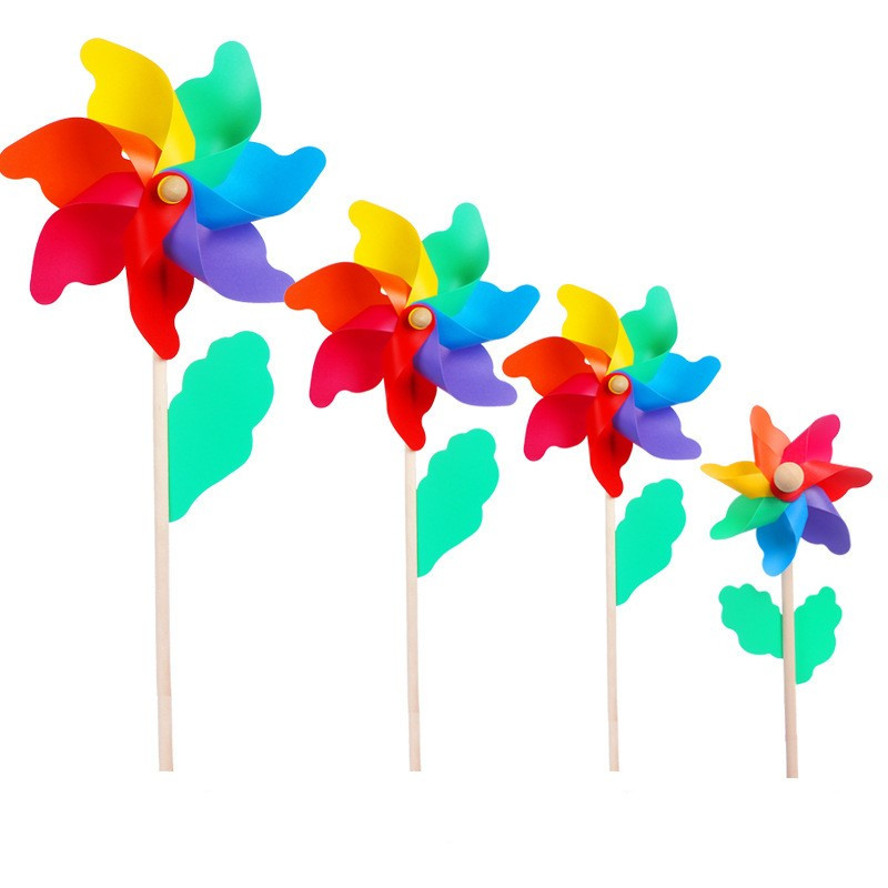 Qy оптовая продажа по индивидуальному заказу, Лидер продаж, красочные украшения для сада, вечеринки, свадьбы, для улицы, для детей, деревянная ветряная мельница, игрушка