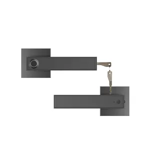 Fechadura de porta multifuncional, fechadura de porta com modo sempre aberto, sem chave, para porta, esquerda e direita, alça ajustável