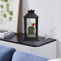 Décorations intérieures et extérieures, lanternes LED en plastique suspendues fonctionnant sur piles