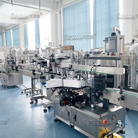 Etiquetadora Automática de Doble Cara con Motor Neumático y Control PLC para Botellas Planas, Etiquetadora de Alta Velocidad para Cosméticos