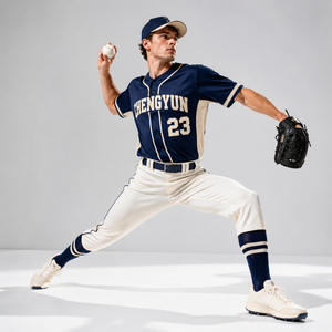 Uniforme de Béisbol Personalizado, Conjunto Completo con Botones y Rayas, Jersey de Béisbol para Equipo, Diseño en 1 Día, Muestra en <span class=keywords><strong>3</strong></span> Días, Jersey de Béisbol Personalizado - Product Image 1