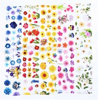 10Pac/pack Kleurrijke Bloem Nagel Transfer Folie Stickers Roos Zonnebloem Daisy Bloemen Nail Art Folie Decals DIY Manicure Nagelsalon