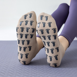 Calcetines de Yoga Antideslizantes de Algodón, Calcetines de Pilates Estilo Ballet con Agarre, Calcetines Deportivos con Diseño de Correa Corta, Transpirables para Verano y Fitness - Product Image 3