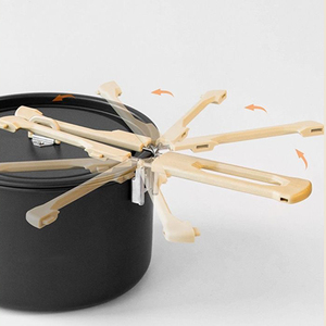 Nhôm cắm trại Cookware Set nhỏ gọn Chậu & chảo cho cắm trại bao gồm Frying Pan súp nồi Ấm đun nước & cà phê nồi - Product Image 6