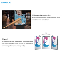 Alto brillo IP66 impermeable 75 "98" tablero de exhibición de publicidad LCD montado en la pared para tienda minorista señalización Digital al aire libre