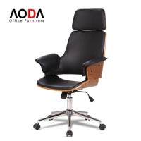 Chaise de Direction en Cuir avec Base Chromée, Chaise de Bureau Ergonomique, Silla Ejecutiva Ergonomica, Chaise BOSS, Sillas De Escritorio