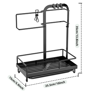 Standing Type Metal Countertop Sink <strong>Towel</strong> Rack Kitchen <strong>Towel</strong> Drain <strong>Storage</strong> <strong>Unit</strong> for Cleaning - Product Image 6