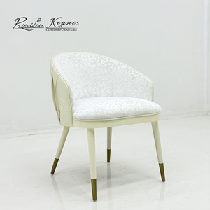 Sillón de tela con diseño personalizado de producción en gran volumen Keynes, color blanco crema, para descanso y ocio. - Product Image 1