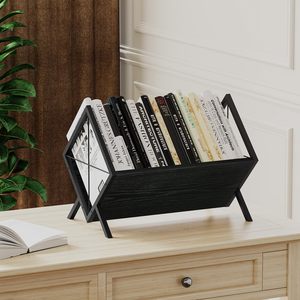 Style rétro métal et bois LP <span class=keywords><strong>vinyle</strong></span> porte-disque Album CD DVD support pour meubles de maison pour le stockage de salon - Product Image 4