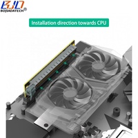Reverse PCI-E 3.0 PCIe 16X Slot vers X16 Adaptateur Riser Card (Direction d'installation vers CPU) pour boîtier d'ordinateur serveur 2U
