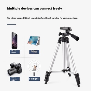Personalizado <span class=keywords><strong>Mini</strong></span> Ligero Portátil Aluminio Twist Lock 3120 Selfie Trípode Teléfono móvil Soporte de escritorio Transmisión en vivo Pesca - Product Image 2