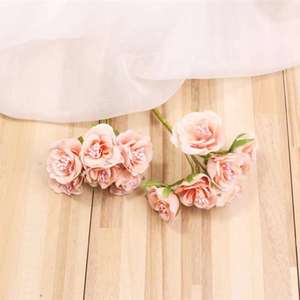 2024 gros décor personnalisé artificiel coloré décoration de noël petite coiffe de bouquet de fleurs de rose - Product Image 5