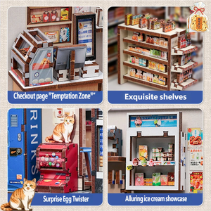 Cabaña Japonesa Art Deco, Manualidad en Madera, Modelo de Escena en Miniatura, Rompecabezas, Juguete para Adultos - Product Image 5