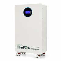 Batterie LiFePO4 intelligente empilable Bluetooth 16 kWh 51,2 V 314 Ah avec surveillance par application Bluetooth, sortie 20-30 kW pour alimentation de secours de toute la maison