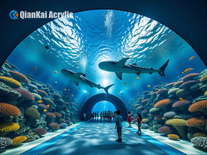 <strong>Ocean</strong> Park Modern Luxury Customized Design Underwater Tunnel Sharks Killer Whales Seawater Large Acrylic <strong>Fish</strong> <strong>Tanks</strong> - Product Image 3