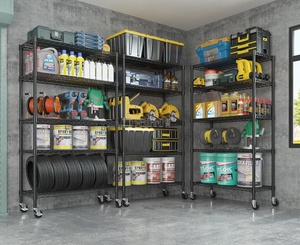 بنيت لآخر أسلاك الفولاذ المغلفة الايبوكسي 5 طبقات رفوف تخزين المرآب الثقيلة وحدة رفوف - Product Image 5