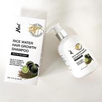 Shampooing pour la croissance des cheveux à l'eau de riz naturelle de marque privée avec biotine