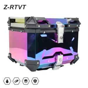 Motorcycle Colorful Plating Stainless Steel Tail Box Maxi-Scooter Motor Motorbike Trunk Case Baggage Luggage Accessories Parts