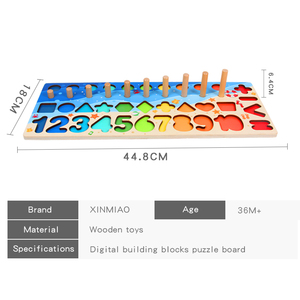 Giocattolo di <span class=keywords><strong>legno</strong></span> all'ingrosso di alta qualità 4 in <span class=keywords><strong>1</strong></span> conteggio di pesca forma matematica bordo Montessori giocattoli per bambini giocattolo educativo per bambini - Product Image 5