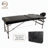 Lit de beauté noir professionnel Portable pliable tatouage Massage Spa Table approvisionnement d'usine pliable et réglable caractéristiques
