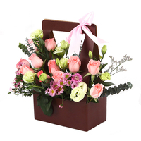 Boîte à fleurs en carton à la mode avec design personnalisé