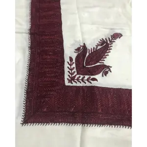 Châle musulman kaftan en cachemire, hijab islamique pour hommes, différents coloris, manches longues brodées