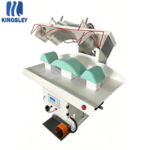 Machine de nettoyage et de pressage automatique pour cols et poignets de vêtements, avec contrôle intelligent par PLC, pour la finition des chemises - Product Image 1