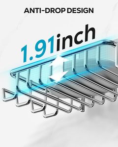 <span class=keywords><strong>Porte</strong></span>-<span class=keywords><strong>savon</strong></span> adhésif moderne en acier inoxydable avec 4 crochets <span class=keywords><strong>porte</strong></span>-<span class=keywords><strong>savon</strong></span> <span class=keywords><strong>pour</strong></span> mur de <span class=keywords><strong>douche</strong></span> accessoire de salle de bain argenté - Product Image 5
