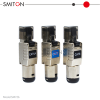 Konektor RJ45 8P8C Cat7 Cat8 CAT6 Tanpa Alat (Toolless) Tipe Shielded untuk Lapangan