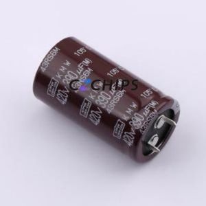 ตัวเก็บประจุแบบอิเล็กโทรไลต์อะลูมิเนียมแบบ Snap-in รุ่น EKMW421VSN391MQ45S ชนิด Through-hole (THT) ขนาด D25.4xL45 มม. 390uF 20% 420V ขา 10 มม. - Product Image 1