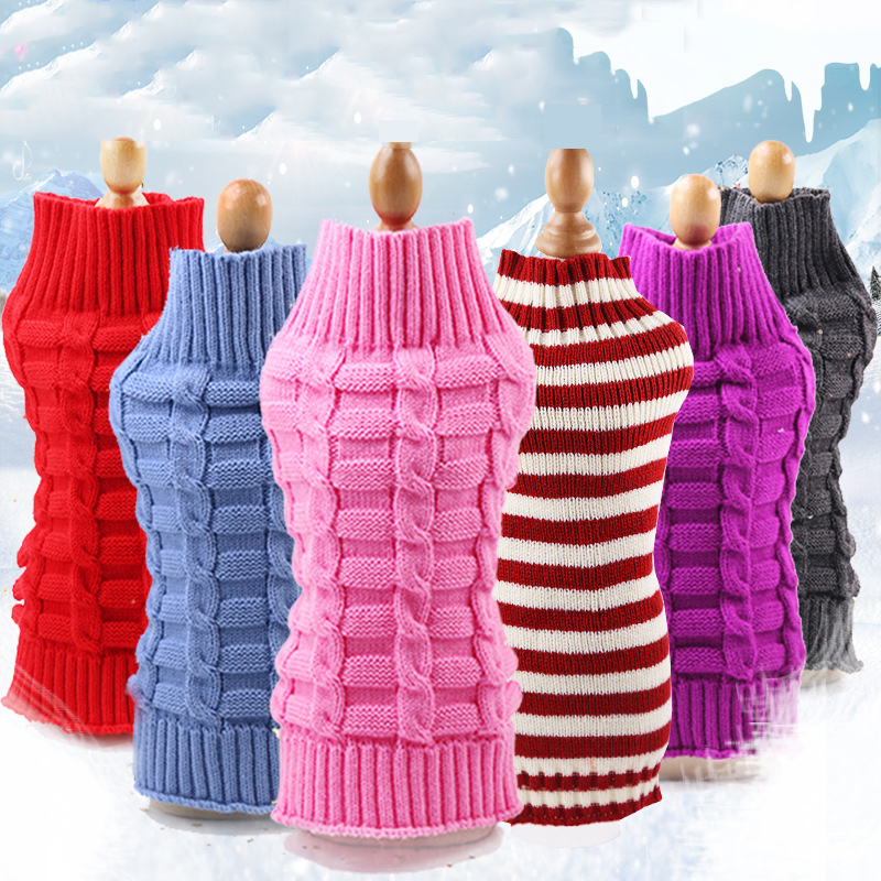 Manufacturer wholesale hand crochet warm winter knitted dog sweater