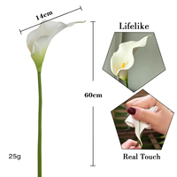 Realistische EVA Calla-Lilien Künstliche Blumen Großhandel Party Heim Hochzeitsdekoration Künstliche Blumenstiele