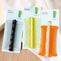Peigne démêlant en plastique imitation bambou, best-seller en ligne, ultra-dense à dents fines, anti-pelliculaire, grattoir pour cuir chevelu, carte en papier transparente