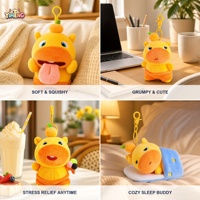 Capybara Pluche Sleutelhanger 10cm 9 Stijlen Schattig Kawaii Zachte Pluche Knuffels Dieren Speelgoed Mascot Tas Charm Sleutelhanger Groothandel Cadeau Speelgoed