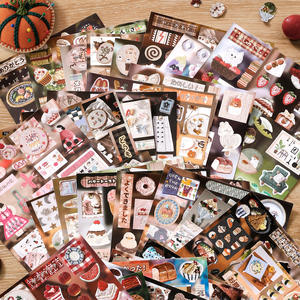 30 pièces par paquet d'autocollants en film découpé pour broderie <span class=keywords><strong>japonaise</strong></span>, motifs animaux et plantes mignons, paysages, collage - Product Image 1