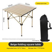 Table pliante d'extérieur, design omelette, portable, pour camping et pique-nique, épaissie
