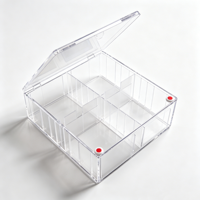 Boîte de rangement pour cartes à collectionner en acrylique compatible avec les cartes Pokémon TCG, organisateur de cartes transparent avec séparateurs et couvercle verrouillable