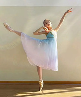 Nouveaux costumes de danse lyrique pour filles Robe de danse lyrique Robe de ballet en mousseline de soie dégradée. Costumes lyriques-7