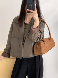 Vente chaude rétro daim sous les bras sac haut de gamme grande capacité automne sac à bandoulière avec sangle unique - Product Image 4