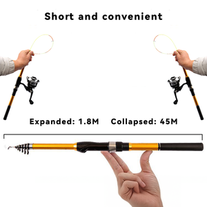 <span class=keywords><strong>Canne</strong></span> à pêche télescopique ultra-légère en fibre de verre de 1.8m à action rapide adaptée à la pêche aux crevettes et aux petits poissons <span class=keywords><strong>Canne</strong></span> à pêche en fibre de verre - Product Image 3