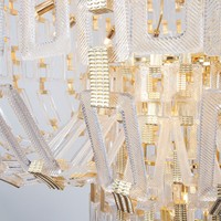 Lustre moderne de style italien, grand lustre en cristal pour mariage, luminaires suspendus de luxe pour salon avec télécommande