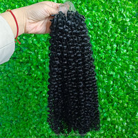 14-30 en 100% humain indien trame crépus bouclés afro tresses vanille cheveux humains Micro boucle lien extensions de cheveux humains pour les personnes