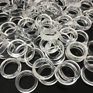 男性と女性のための宝石用宝石クリスタルリング天然石リングクリア - Product Image 1