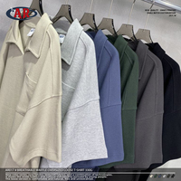 Ensemble polo gaufré respirant en polyester/coton épais 330G, t-shirt ample surdimensionné et short décontracté pour l'été