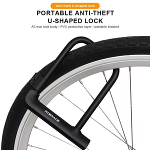 तेज बाइक यू-लॉक पोर्टेबल एंटी-चोरी सुरक्षित हाई सिक्योरिटी एमबीटीबी माउंटेन बाइक लॉक - Product Image 3
