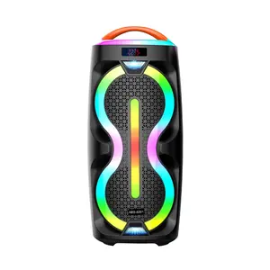 2024 baru Multi fungsi besar ganda 6.5 inci luar ruangan persegi dansa warna-warni 30W Volume tinggi sistem suara DJ Bluetooth Speaker