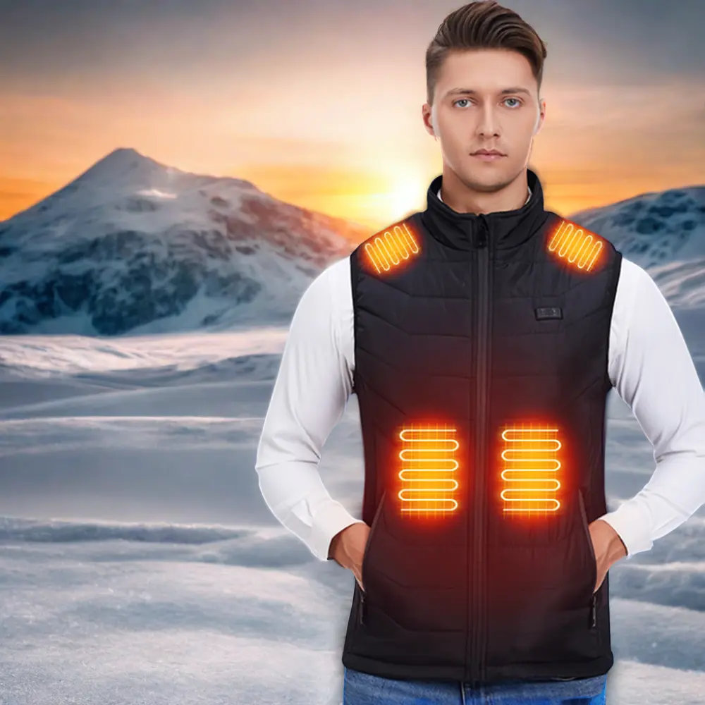 Outdoor Infrared Heating Clothes Safely Heated Warm Vest With Heated Inside